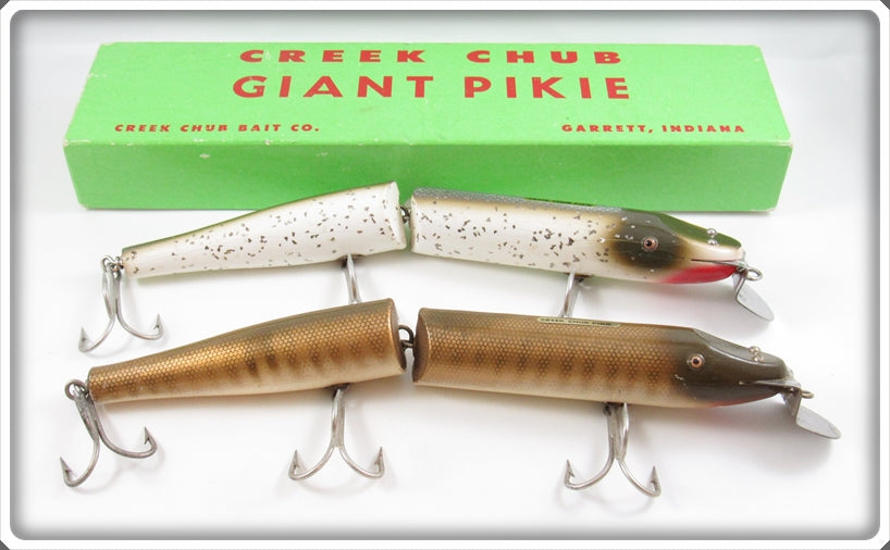 Creek Chub Pikie Scale & Silver Flash Giant Jointed Pikie Pair In Box