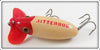Arbogast Red Head White With Red Plastic Lip Jitterbug