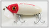 Arbogast Red Head White With White Plastic Lip Jitterbug