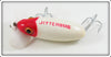 Arbogast Red Head White With White Plastic Lip Jitterbug