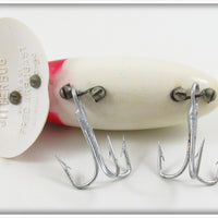 Arbogast Red Head White With White Plastic Lip Jitterbug