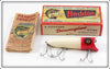 Vintage Heddon Red Head White Lucky 13 Lure In Box
