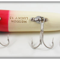 Heddon Red Head White Lucky 13 In Box
