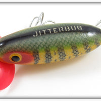 Arbogast Perch Wood Body Plastic Lip Jitterbug In Box