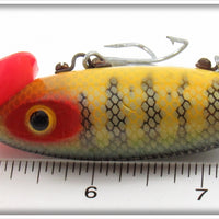 Arbogast Perch Wood Body Plastic Lip Jitterbug In Box