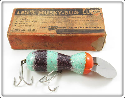 Vintage Len Hartman Green Hornet Musky Bug Lure In Unmarked Box