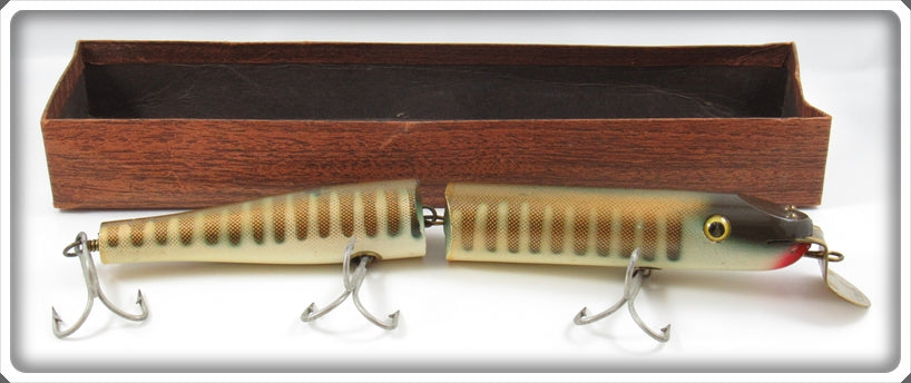 antique giant wooden fish lures pics The Old Wooden Bait Company Pike Leviathan Giant Jointed Pikie In Box