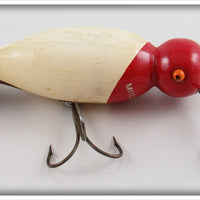 Vintage Proven Bait Co Red, White & Brown Muskidown Lure