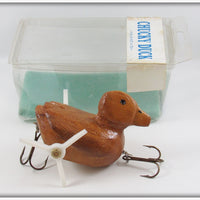 Vintage Chucky Duck Ltd Natural Wood Chucky Duck Lure In Box