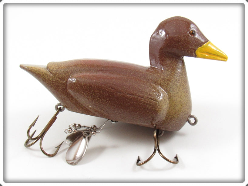 Contemporary Folk Art Brown Duck Lure