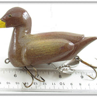 Contemporary Folk Art Brown Duck Lure