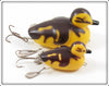 Bill Szabo Cree Duk Brown & Yellow Musky Duck & Duckling Lure Pair