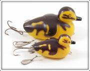 Bill Szabo Cree Duk Brown & Yellow Musky Duck & Duckling Lure Pair