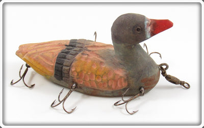 Contemporary Folk Art Five Hook Duck Lure