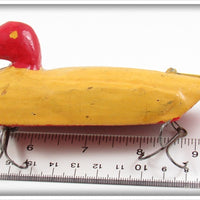 Folk Art Yellow & Red Duck Lure