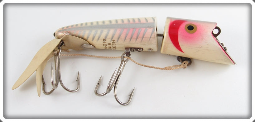 Leurret De Pêche Vintage 1918 Heddon Wiggle King Minnow - Arc-en-ciel - Bois - Original