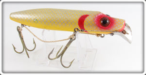 Vintage Heddon Yellow Scale Salmon River Runt Lure 8559YS