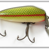 Vintage O.M. Bait Co Green Scale Unner Flash Lure