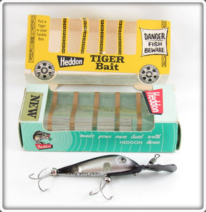 Heddon Silver Finish Deep Dive Tiger Lure In Circus Cage Box