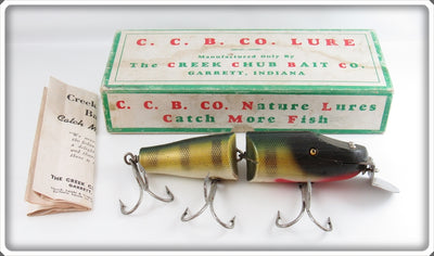Vintage Creek Chub Perch Jointed Striper Pikie Lure In Box