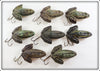 Vintage F. S. Burroughs Croaker Frog Lure Lot Of Eight