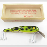 Vintage Gen-Shaw Frog Spot Wiggler Lure In Box