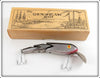 Vintage Gen-Shaw Black & Silver Scale Wiggler Lure In Box 