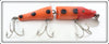 Vintage Creek Chub Orange Spotted Jointed Husky Pikie Lure 3030