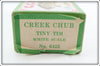 Vintage Creek Chub White Scale Tiny Tim Empty End Label Lure Box 6425
