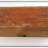 Vintage Heddon Fancy Back Dowagiac Minnow Empty Wood Box