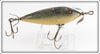 Vintage Heddon Green Crackleback Surface Minnow Lure 300