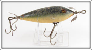 Vintage Heddon Green Crackleback Surface Minnow Lure 300