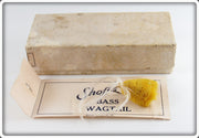 Vintage Shoff's Yellow & White Bass Wagtail Fly Lure In Box