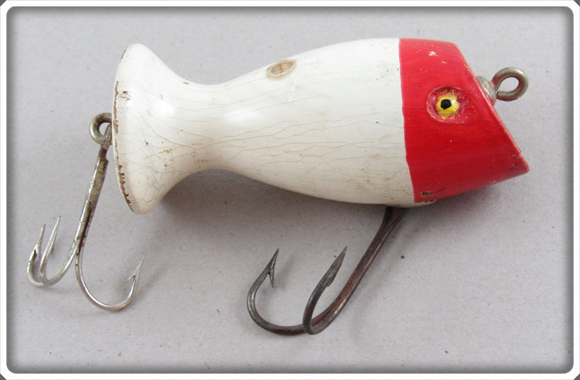 Vintage Biek Mfg Co Red & White Agitator Lure For Sale Vintage Biek Mfg Co Red & White Agitator Lure For Sale