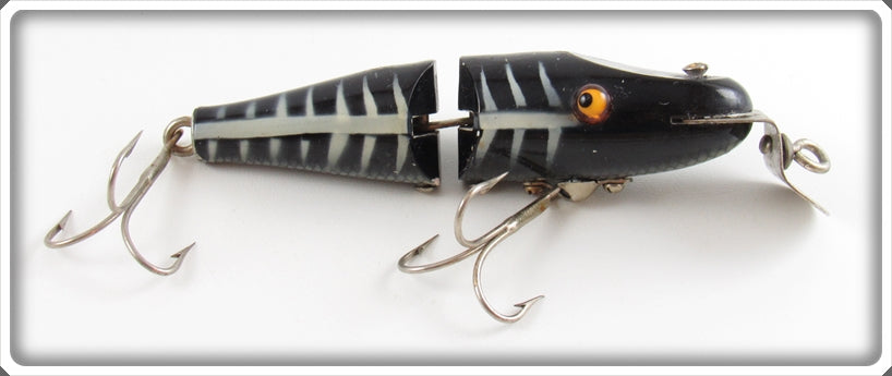 Vintage AL&W Creek Chub Black Shore Jointed Baby Pikie Lure