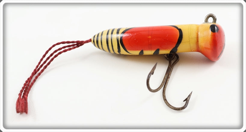 Vintage Creek Chub Red & White Big Creek Bug Wiggler 1402 Lure