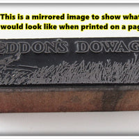 Heddon's Dowagiac Jumping Bass Printer's Block