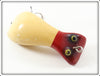 Vintage Paw Paw Red Head White Bullfrog Lure 1704
