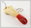 Vintage Heddon Dowagiac Red Head White Luny Frog Lure 3502