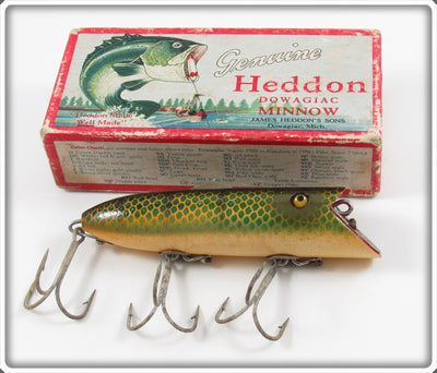 Vintage Heddon Pike Scale Saltwater Basser Lure In 8509M Box