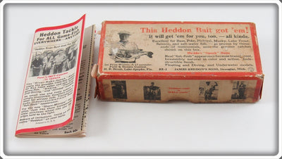 Vintage Heddon Luminous SOS Minnow Empty Lure Box 142LUM