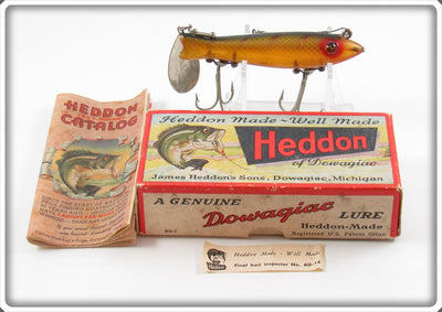 Vintage Heddon Perch Dowagiac Super Spook Lure In Box 9100L