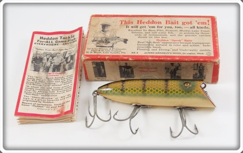 Vintage Heddon Pike Scale Saltwater Basser Lure In 8509M Box