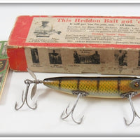 Vintage Heddon Pike Scale Musky SOS Minnow Lure In Box 179M