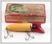 Vintage Heddon Red Head White Zig Wag Lure In Box 8302