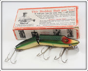 Vintage Heddon Green Scale Jointed Vamp Lure In Box 7309D