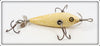 Vintage Heddon Solid White 100 Dowagiac Minnow Lure