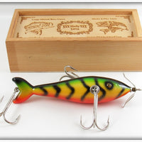 Musky Dan Fire Tiger Large Three Hook Minnow In Box