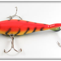 Musky Dan Fire Tiger Large Three Hook Minnow In Box