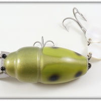 Creek Chub Green & Yellow Beetle In Box 3851